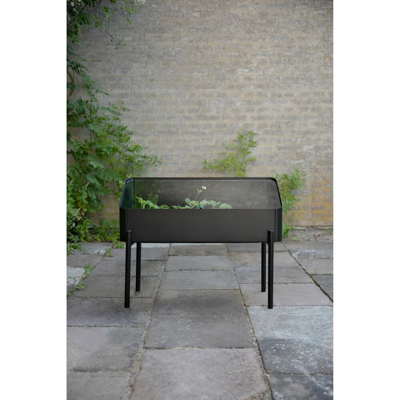 Eva Solo Anzuchtbox Simply Grow, Aluminium, Glas, Kunststoff, Schwarz, 33 x 63 x 80 cm, 741010012