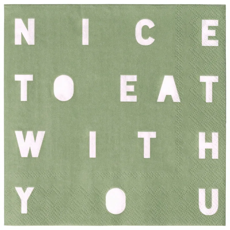RAEDER DESIGN Lunchservietten Nice to eat with you
