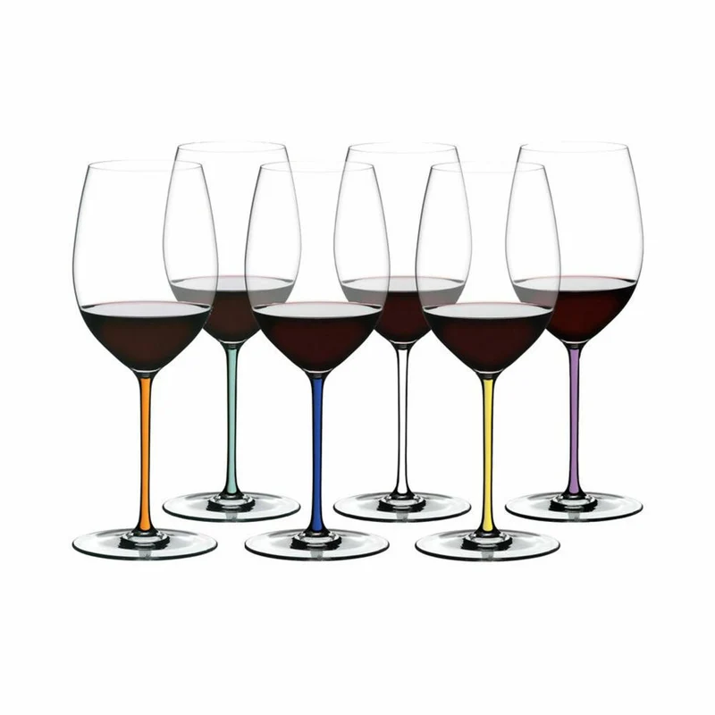 Riedel Fatto A Mano Gift Set Cabernet Merlot, 6er Set, Rotweinglas, Weinglas, Kristallglas, 709 ml, 7900/0-24