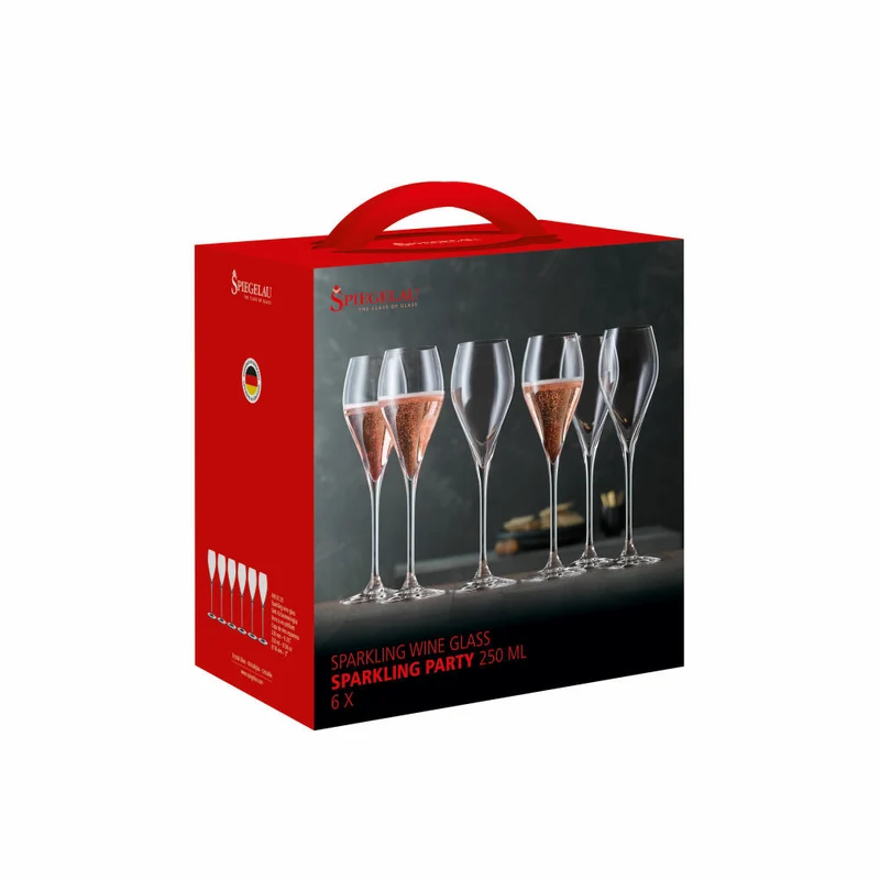 Spiegelau Special Glasses Champagnerglas Sparkling Party, 6er Set, Sektglas, Champagner Glas, 250 ml, 4900329