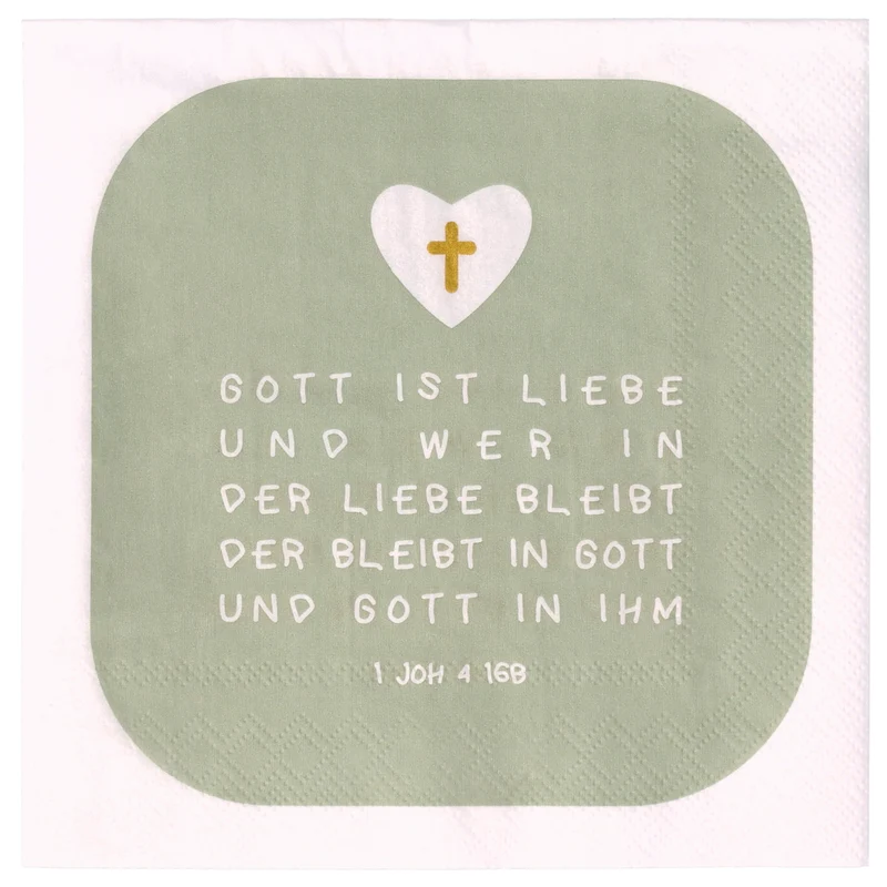 RAEDER DESIGN Lunchservietten Gott ist die Liebe