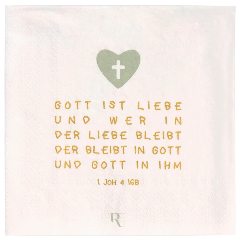 RAEDER DESIGN Lunchservietten Gott ist die Liebe