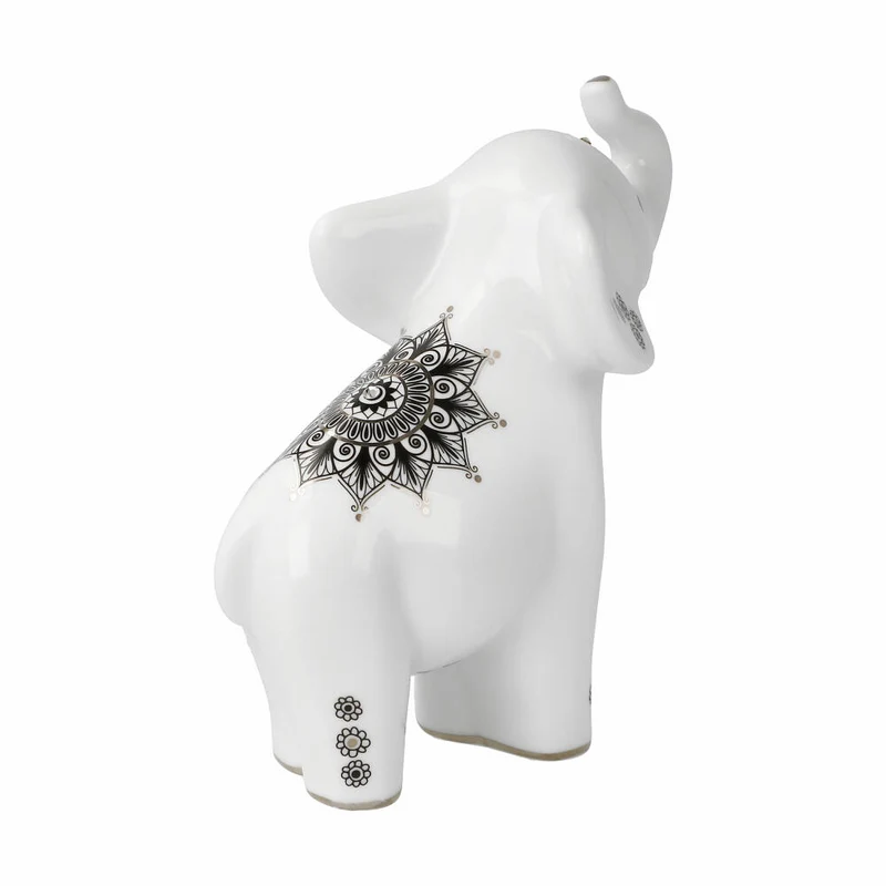 Goebel Figur Elephant - Kamili, Porzellan, schwarz-weiß, 11 cm, 70001171