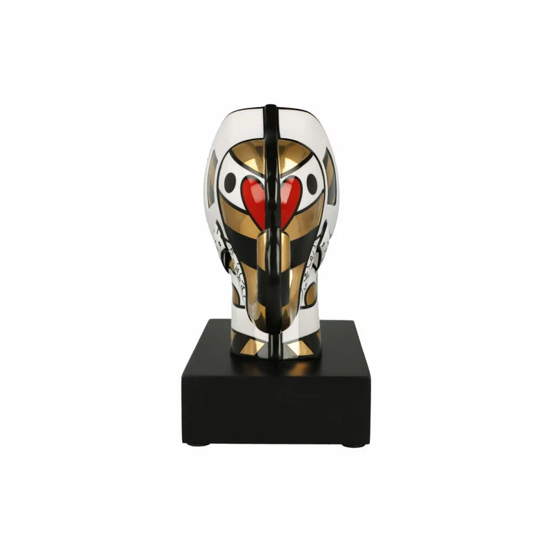 Goebel Figur Romero Britto - Golden Great India 2, Porzellan, Gold, 22 cm, 66453341