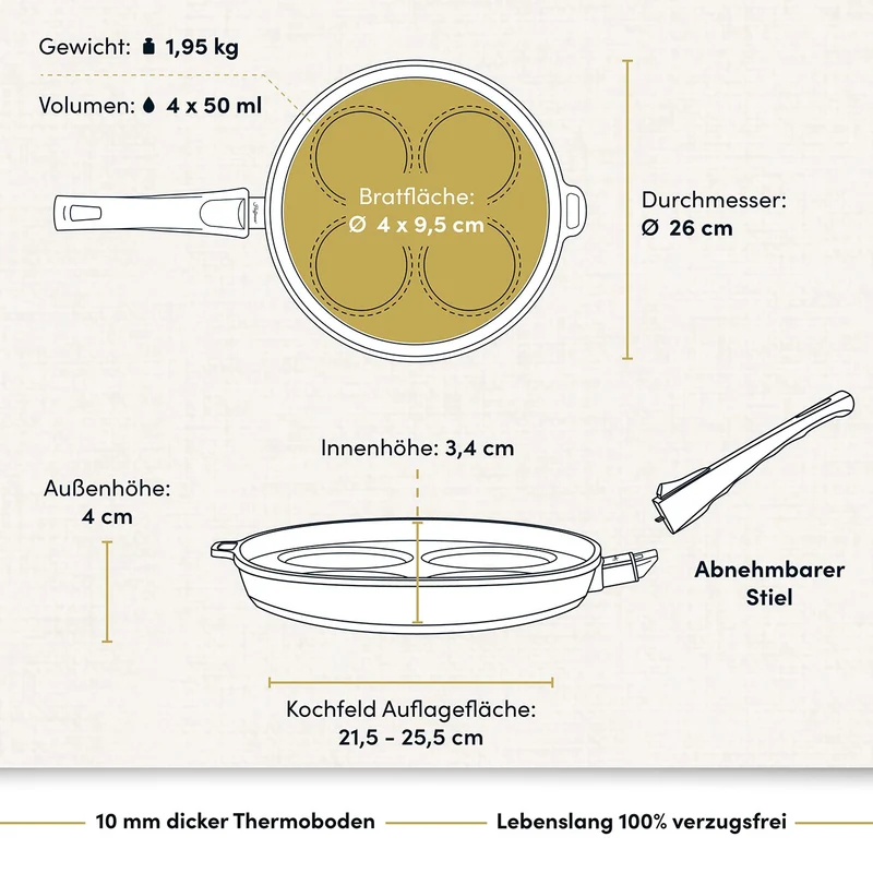Muldenpfanne Ø 26 I Deckel optional