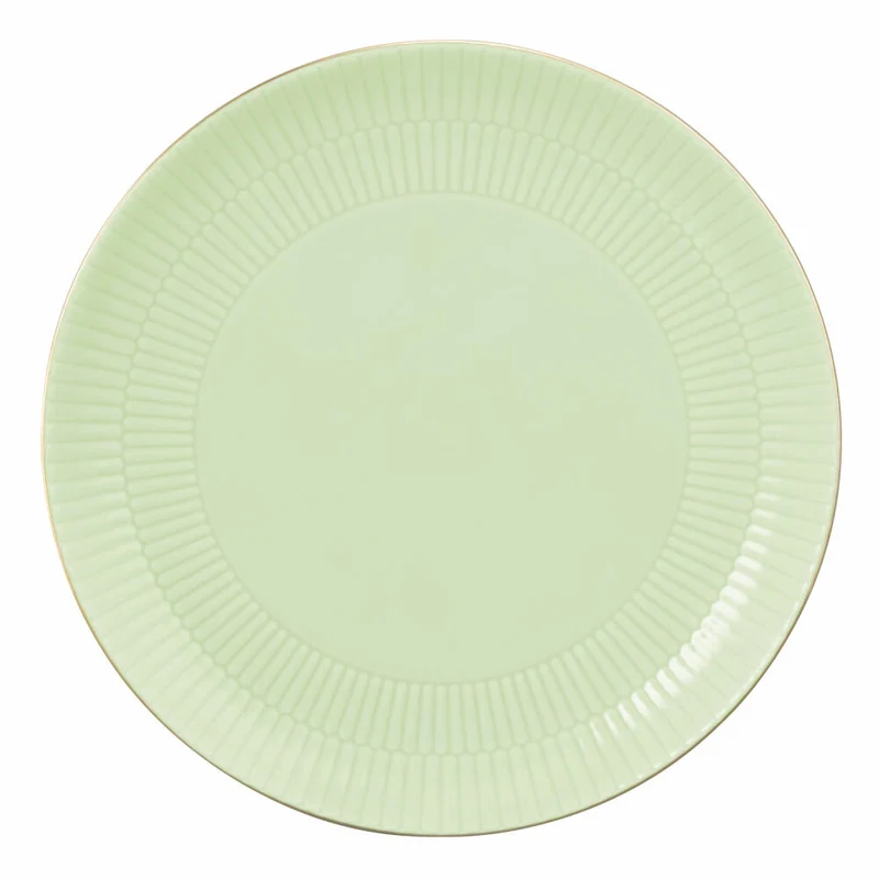 Seltmann Weiden Speiseteller Rund Amina Seladon Goldrand, Teller, Porzellan, Grün, 27.8 cm, 001.776141