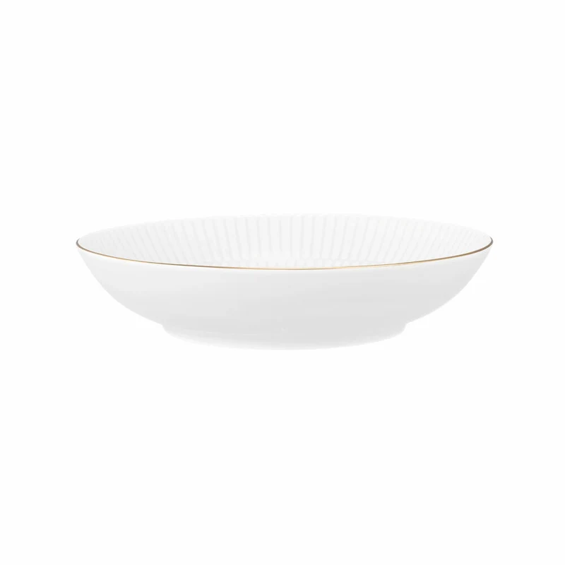 Seltmann Weiden Suppenteller Rund Amina Weiß Goldrand, Speiseteller, Teller, Porzellan, 21.2 cm, 001.776091