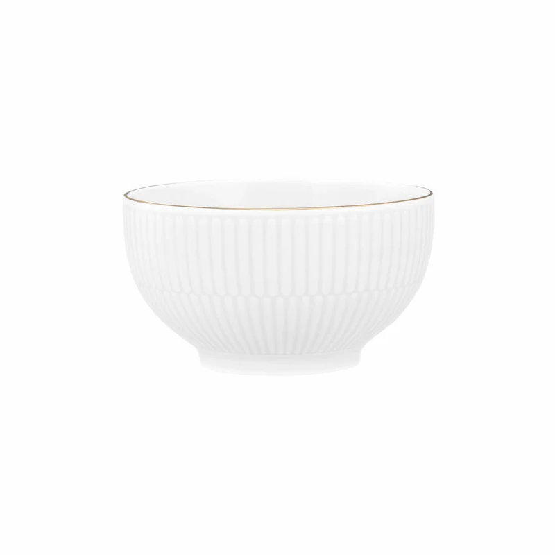 Seltmann Weiden Café au lait Schale Amina Weiß Goldrand, Bowlschüssel, Porzellan, 500 ml, 001.776092