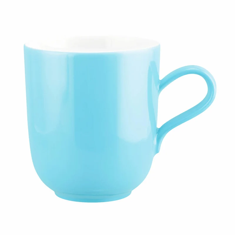Seltmann Weiden Becher mit Henkel Liberty Pure Colors Lagoon Blue, Kaffeebecher, Porzellan, Blau, 420 ml, 001.776009