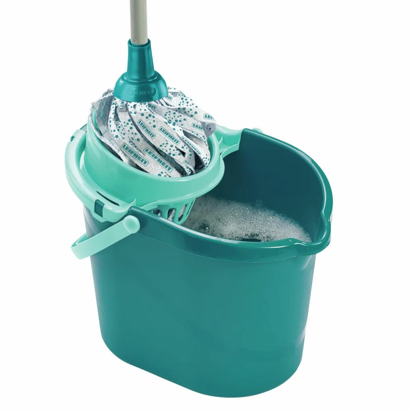 Leifheit Reinigungs-Set Mop Classic, Wischmopp mit Eimer, 56796