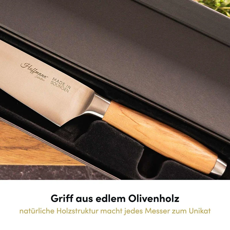 Chefmesser 21 cm Olivenholzgriff I handgefertigt in Solingen