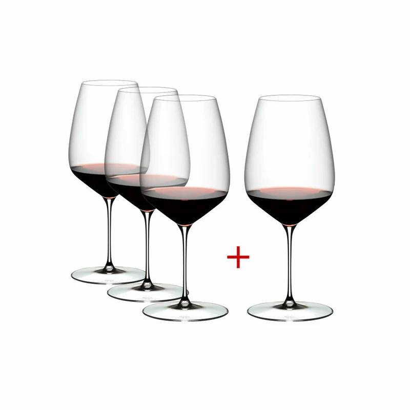 Riedel Veloce Cabernet Merlot, 4er Vorteilsset, Rotweinglas, Weinglas, Kristallglas, 829 ml, 5330/0