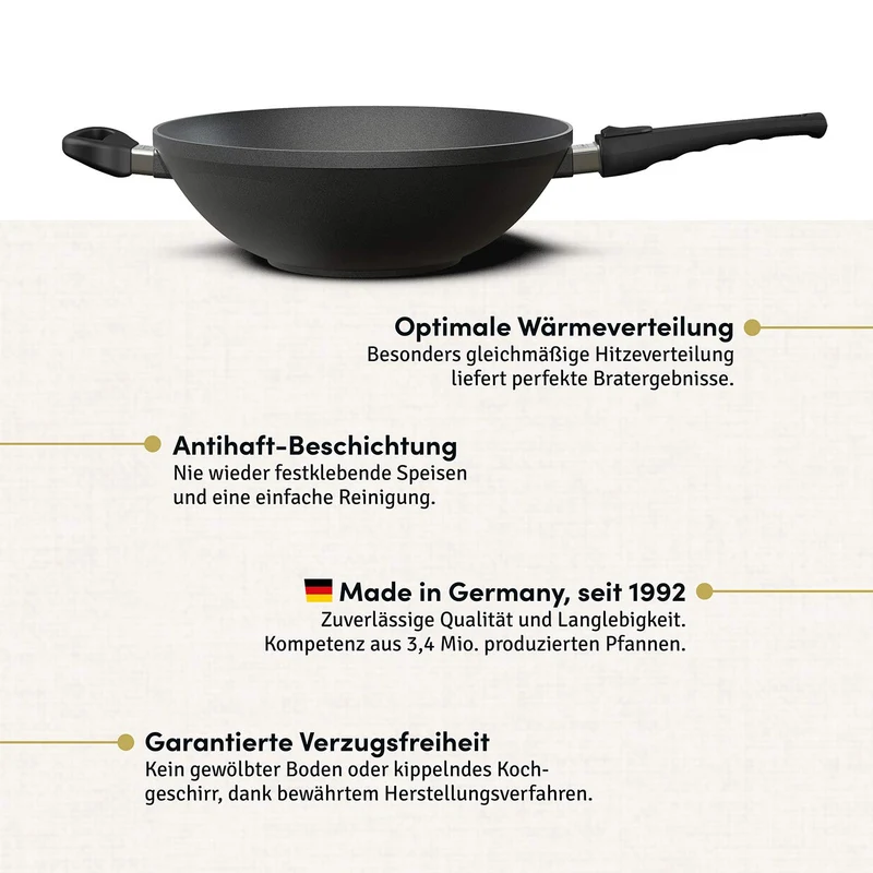Wokpfanne Ø 32 cm I Deckel optional