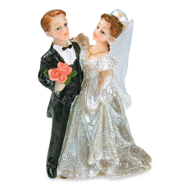 Städter Tortendekoration Brautpaar mit Schleier, Figur, Tortenfigur, Porzellan, Bunt, 7 cm, 928176