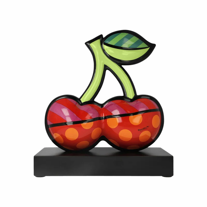Goebel Figur Romero Britto - Cherries, Porzellan, Bunt, Limited Edition, 33 cm, 66453321