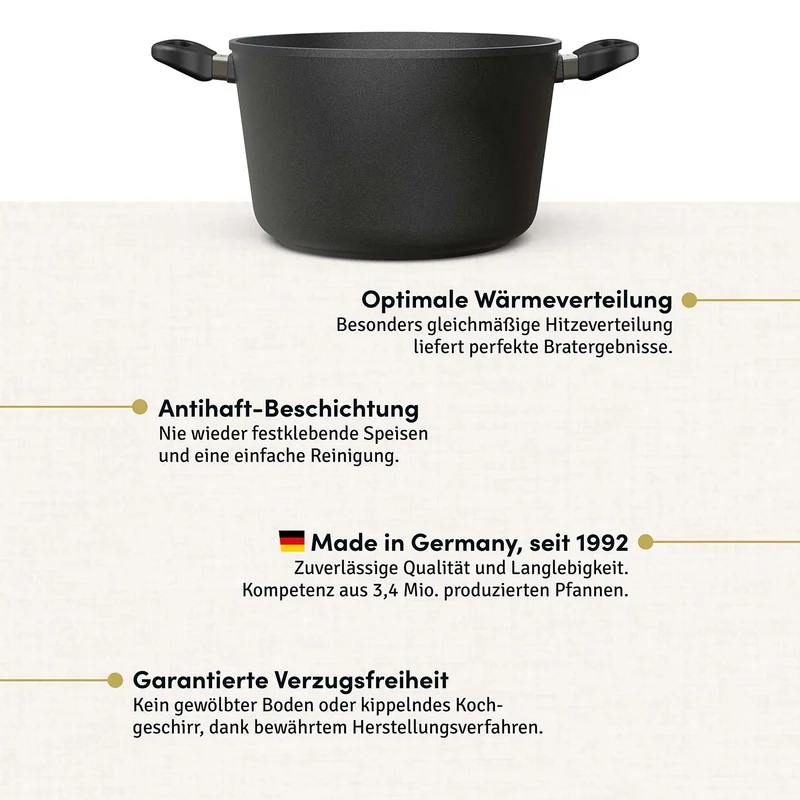 Kochtopf hoch Ø 28 cm I Deckel optional
