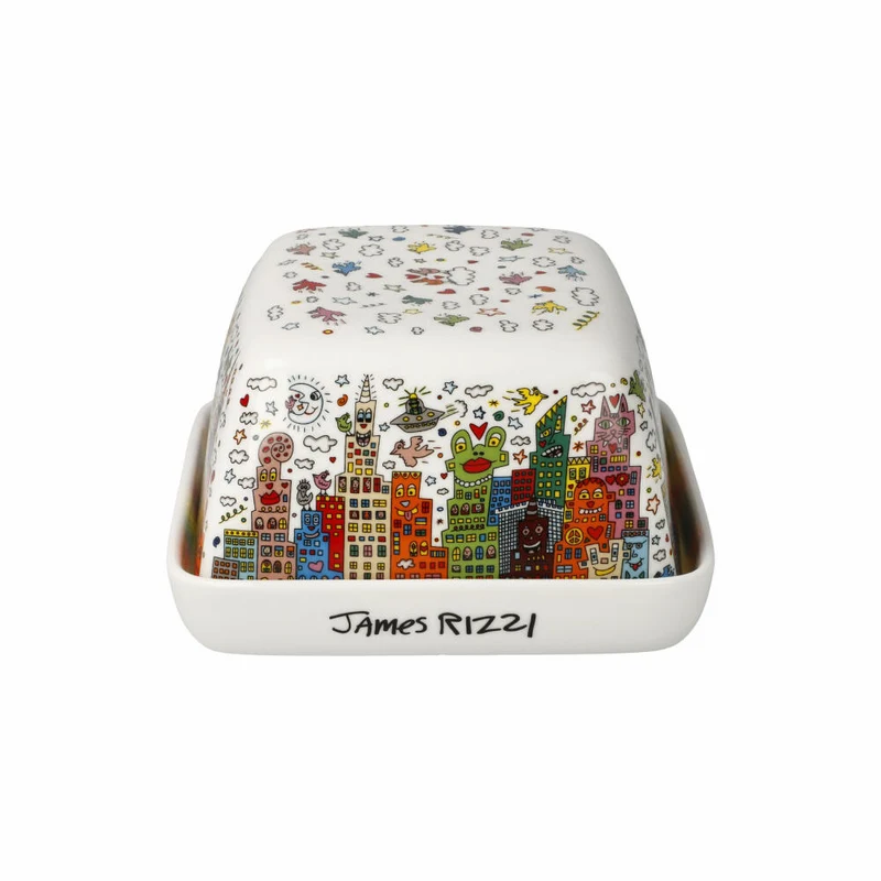 Goebel Dose James Rizzi - My New York City, Fine Bone China, Bunt, 14 x 11.5 cm, 26103511
