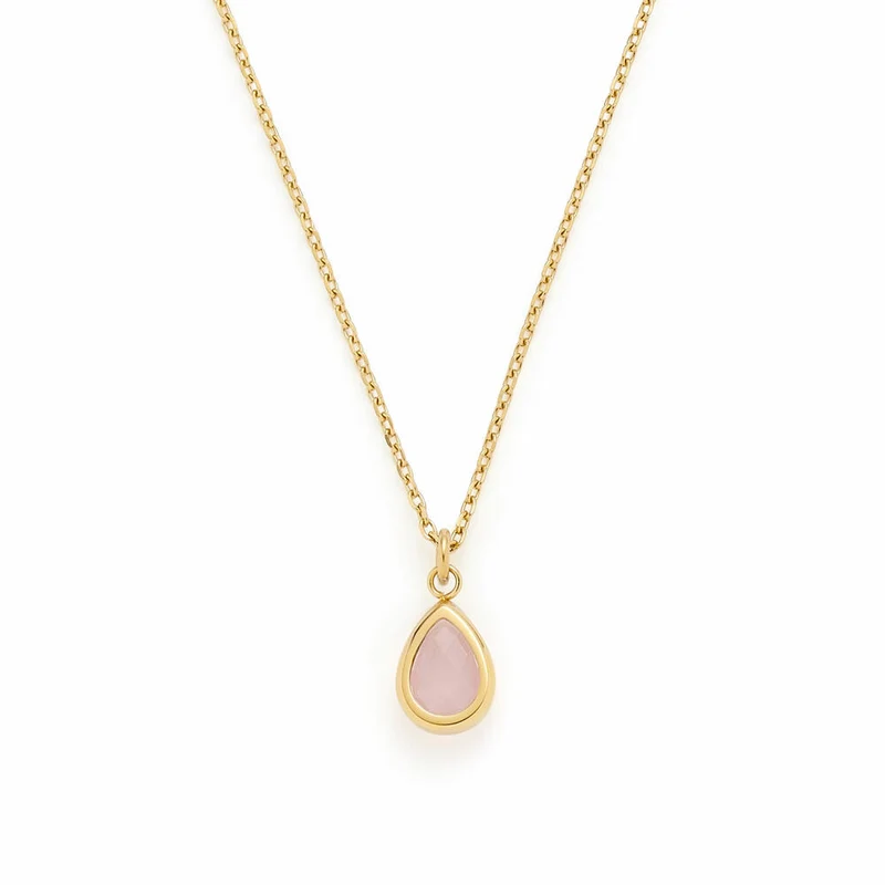 Leonardo Halskette 42 Gold Rosy CIAO, Kette, Schmuck, Edelstahl Gold, Glassteine, 024971