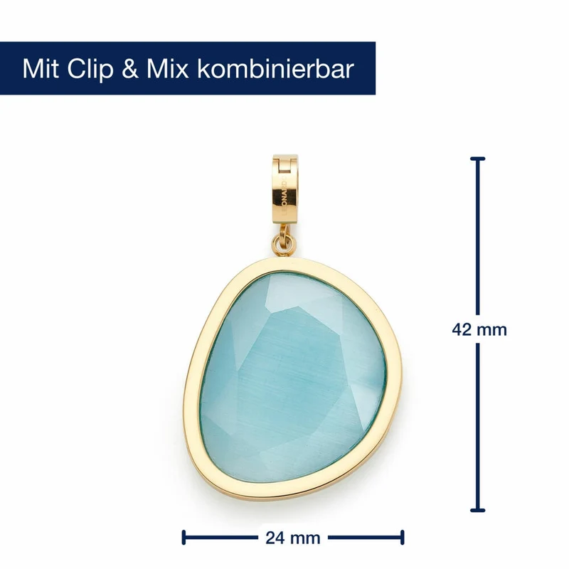 Leonardo Anhänger Gold Bonny Clip & Mix, Kettenanhänger, Schmuck, Edelstahl, Catseye, 024948