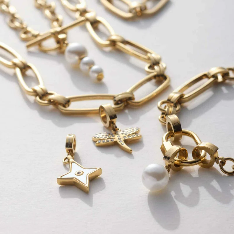 Leonardo Anhänger Gold Elisabeth Clip & Mix, Kettenanhänger, Schmuck, Edelstahl, Zirkonia, 024964