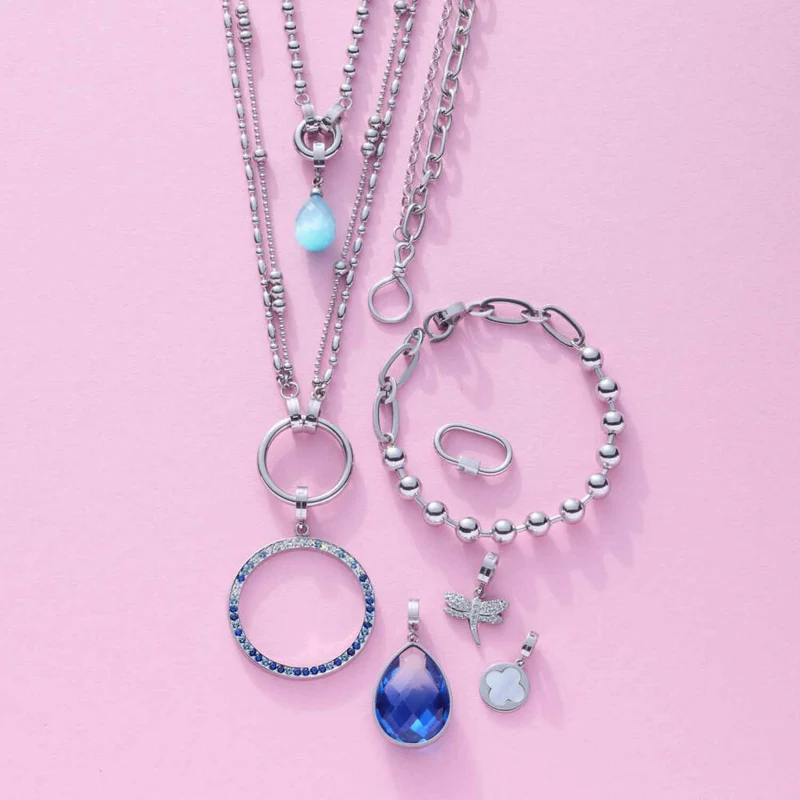 Leonardo Anhänger Lizzy Clip & Mix, Kettenanhänger, Schmuck, Edelstahl, Catseye, 024969