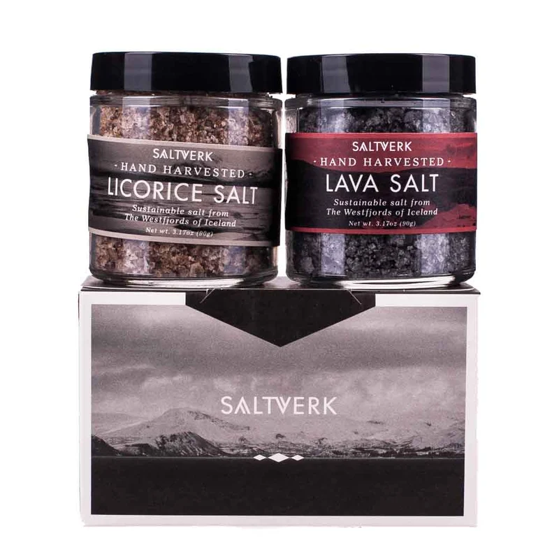 Geschenkset mit Lava- und Lakritzsalz