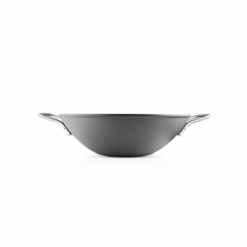 Eva Solo Wok Grey Line, Wokpfanne, Aluminium, Edelstahl, Grau, 32 cm, 260350