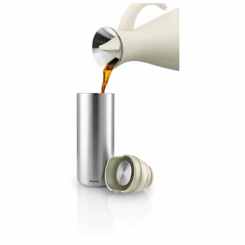 Eva Solo Isolierbecher Urban To Go Cup Coconut, Edelstahl, Kunststoff, Beige, 350 ml, 567114