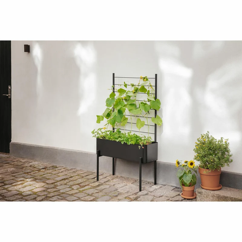 Eva Solo Spalier für Pflanzenbox Simply Grow, Stahl, Schwarz, 102 cm, 741010013