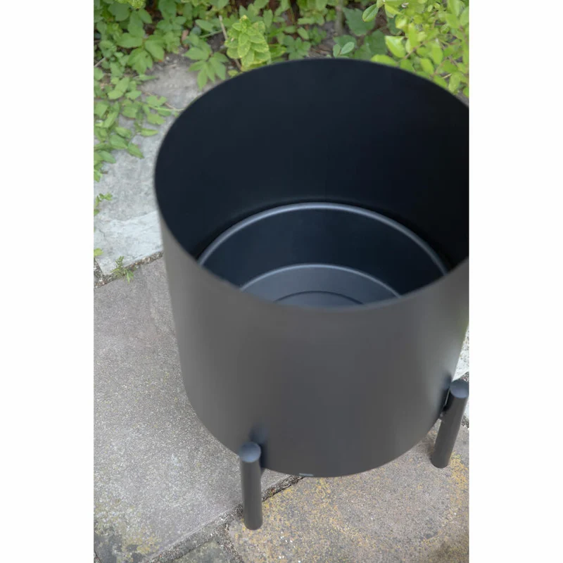 Eva Solo Übertopf Simply Grow groß, Aluminium, Kunststoff, Schwarz, 37 x 51 cm, 741010016