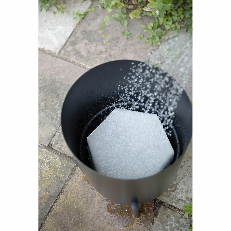 Eva Solo Übertopf Simply Grow groß, Aluminium, Kunststoff, Schwarz, 37 x 51 cm, 741010016