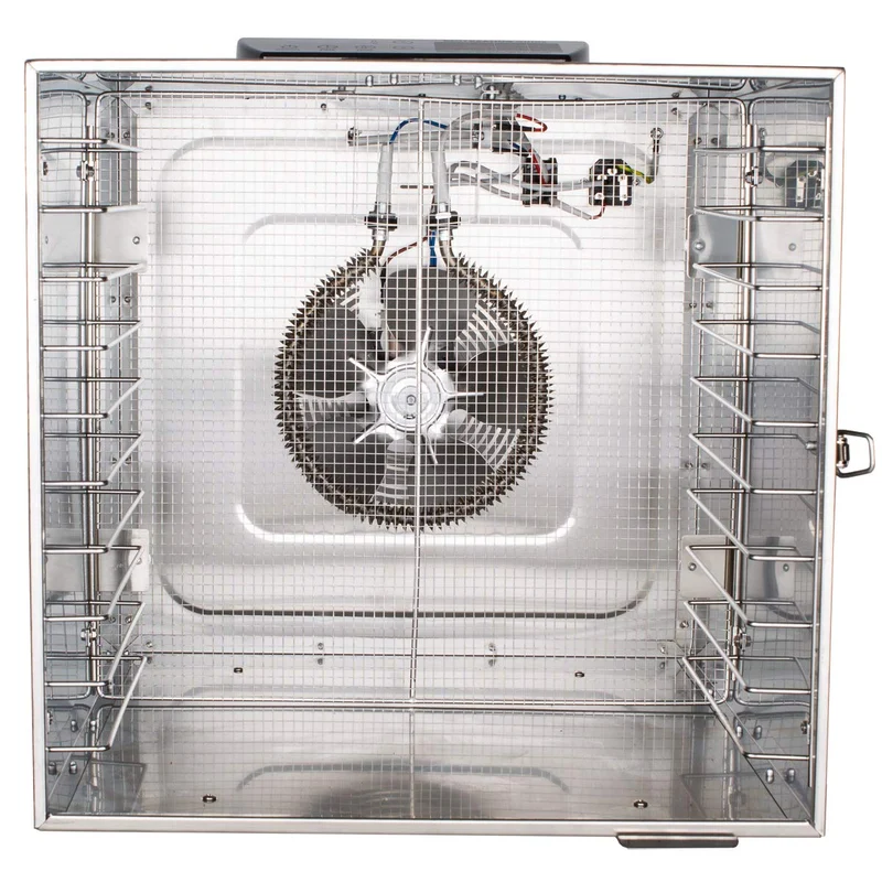 Beeketal 'BDA-15' Dörrautomat aus Edelstahl mit 10 Etagen, Zeitschaltuhr (max. 24h), einstellbarer Temperatur (30-90 °C) und LED Bedienfeld - Profi Gastro Dörrgerät inkl. 10 Einlegegitter