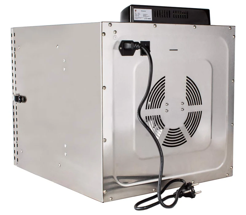 Beeketal 'BDA-15' Dörrautomat aus Edelstahl mit 10 Etagen, Zeitschaltuhr (max. 24h), einstellbarer Temperatur (30-90 °C) und LED Bedienfeld - Profi Gastro Dörrgerät inkl. 10 Einlegegitter