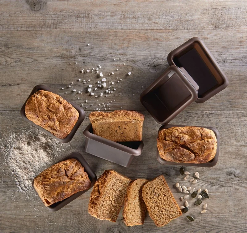 Silikon Mini-Batzen-Backform 6er Set - für kleine Brote und Kuchen