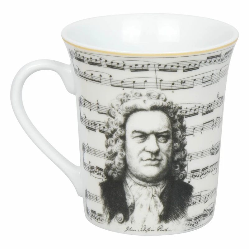 Könitz Becher Komponisten Bach, Musik, Porzellan, Bunt, 410 ml, 11 1 100 2938