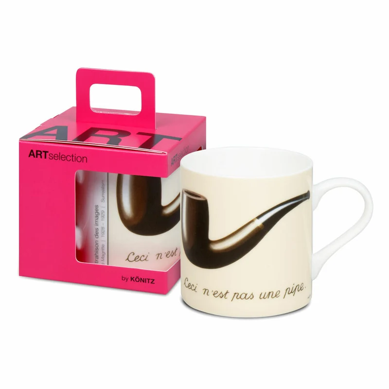 Könitz Becher La trahison des images - Rene Magritte, in Geschenkbox, Bone China, Braun, 400 ml, 11 5 004 2924