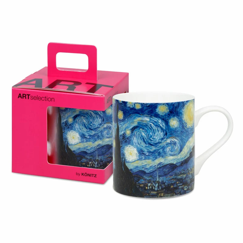 Könitz Becher Sternennacht - Van Gogh, in Geschenkbox, Bone China, Blau, 400 ml, 11 5 004 2819