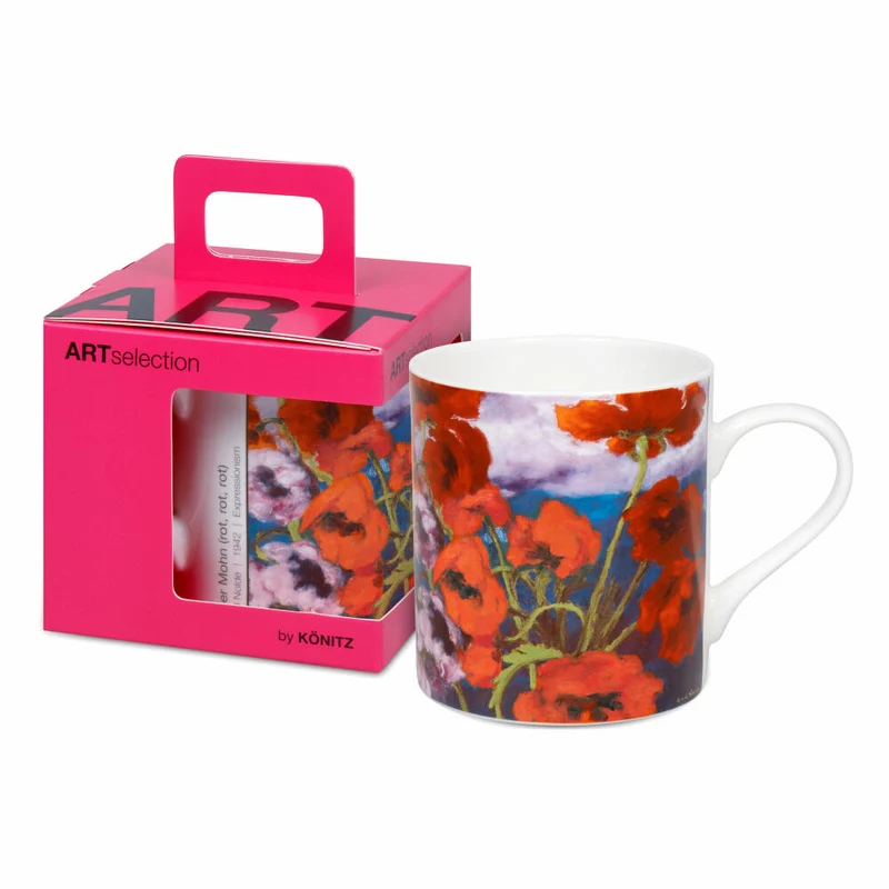 Könitz Becher Großer Mohn - Emil Nolde, in Geschenkbox, Bone China, Rot, 400 ml, 11 5 004 2791