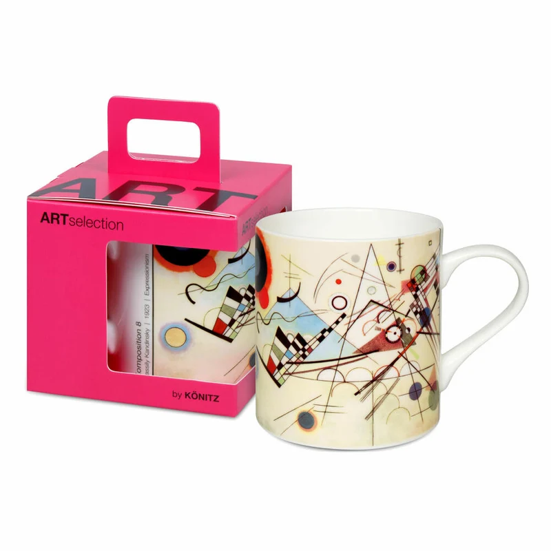 Könitz Becher Komposition 8 - Wassili Kandinsky, in Geschenkbox, Bone China, Bunt, 400 ml, 11 5 004 2717