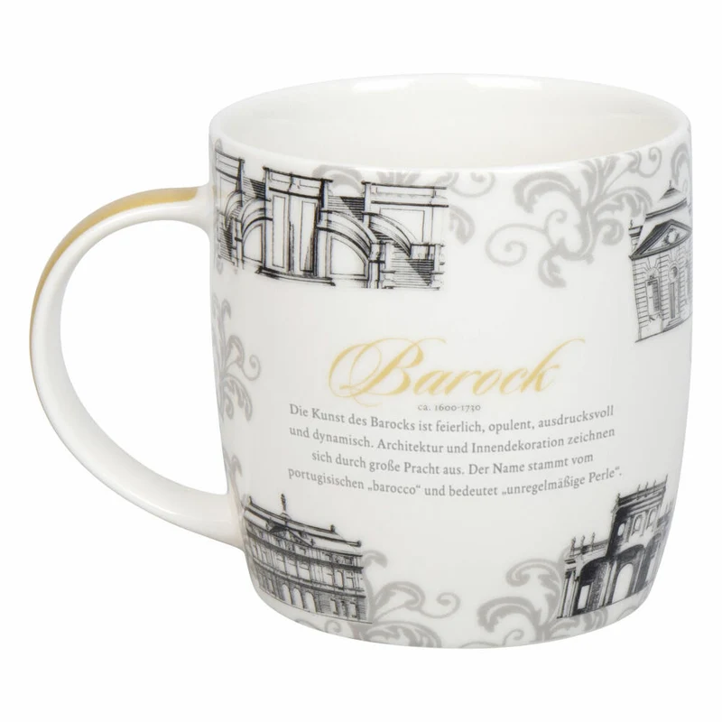 Könitz Becher Architektur - Barock, New Bone China, Grau, 400 ml, 11 7 275 2946