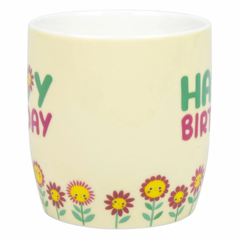 Könitz Becher Happy Birthday, Tasse, New Bone China, Gelb, 400 ml, 11 7 275 2949