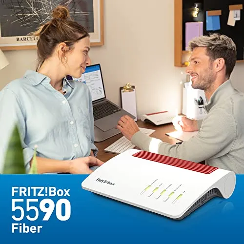 FRITZ!Box 5590 Fiber – Glasfaser-Router mit Wi-Fi 6, Mesh & 2.5-Gigabit-LAN