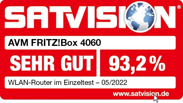 FRITZ!Box 4060 – Wi-Fi 6 Mesh Router mit 4.800 MBit/s, DECT & USB 3.0