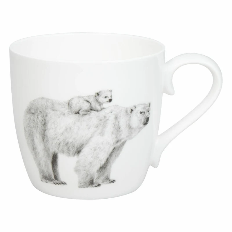 Könitz Becher Amazing Animals - Eisbären, Bone China, Schwarz, 425 ml, 11 2 057 2956