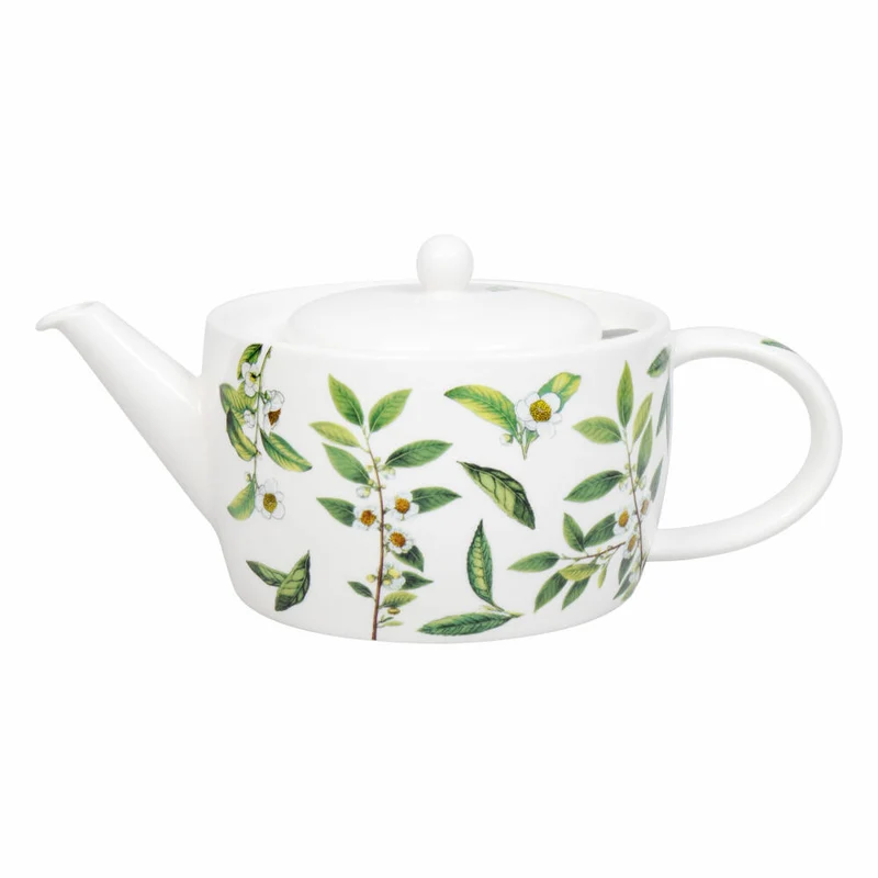 Könitz Teekanne mit Sieb My favourite Tea - Tea Time, in Geschenkbox, New Bone China, Grün, 1400 ml, 11 5 263 2968