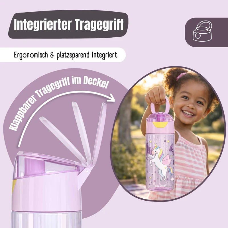 Trinkflasche Kinder, leichte Wasserflasche - Lama
