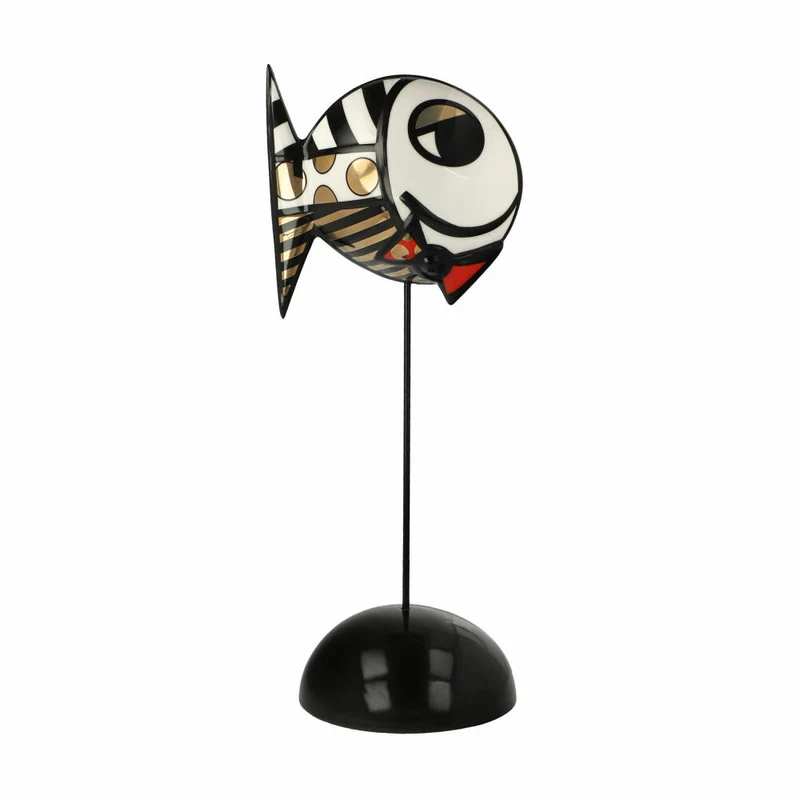 Goebel Figur Romero Britto - Golden Deeply in Love 1, Porzellan, Goldfarben, 28.5 cm, 66453351