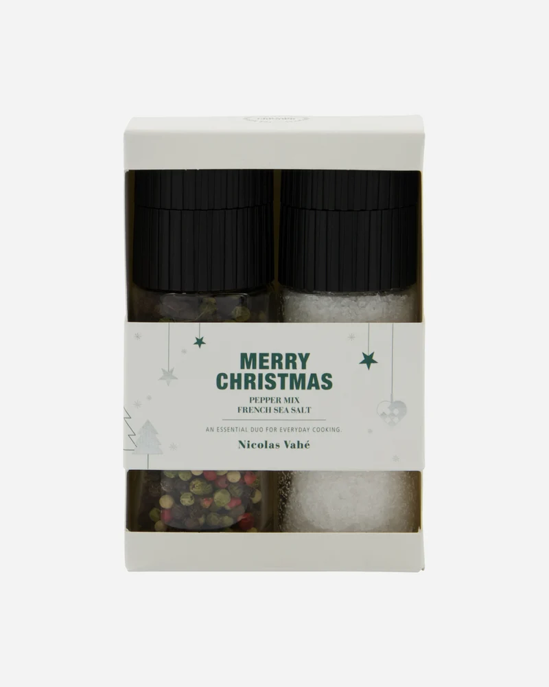 NICOLAS VAHE Geschenkset Merry Christmas - French Sea Salt & Pepper Mix