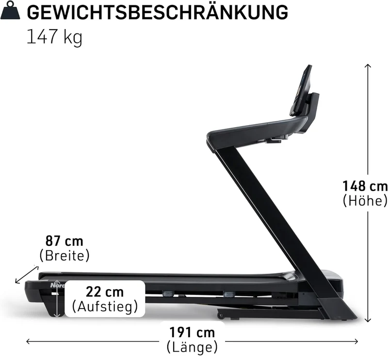 NordicTrack T-Serie: Laufband für Zuhause mit Steigung, Bluetooth & hoher Tragkraft