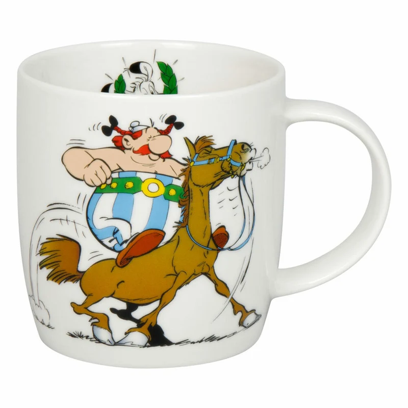 Könitz Becher Asterix - Reiten, New Bone China, Bunt, 400 ml, 11 7 275 2930